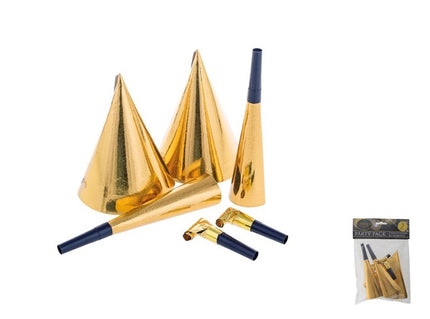 lot de cotillons pour 2 personnes or 6pcs