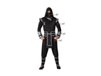 déguisement de ninja noir 4pcs homme