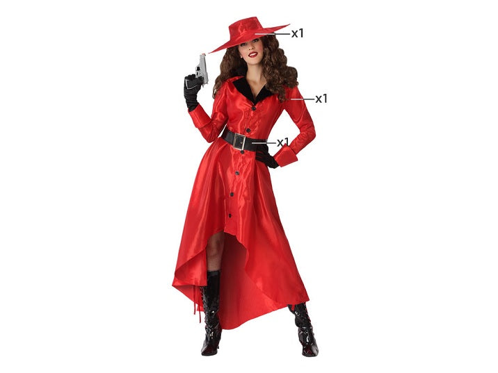 déguisement de super héroïne rouge 3pcs femme