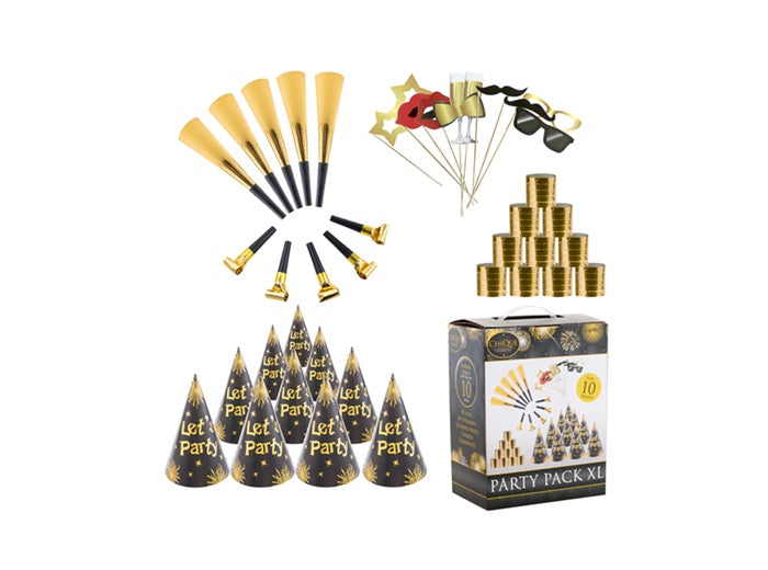 kit cotillons party box pour 10 personnes 40 pièces