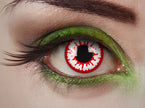 lentilles de contact zombie jour des morts blanc rouge 12 mois