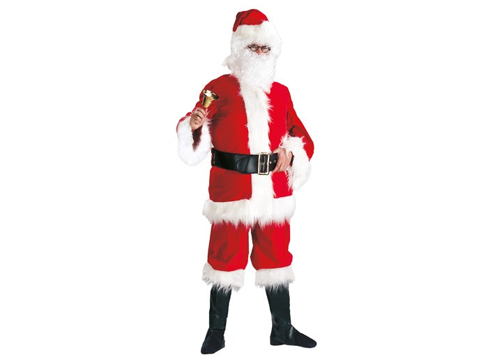 Déguisement Père Noël 5 pièces velours luxe