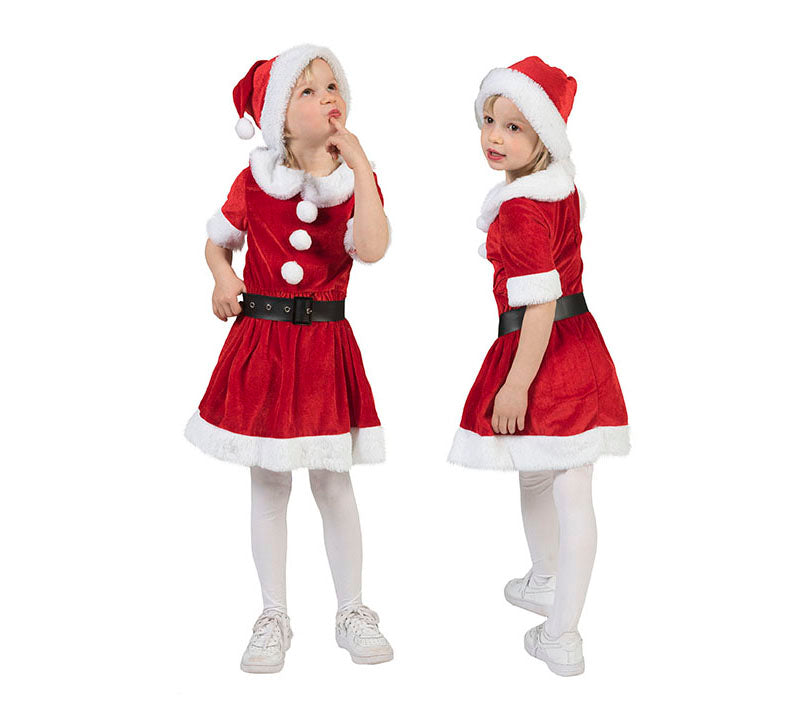 déguisement de noël velours fille 3pcs