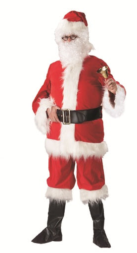 déguisement de père noël 5pcs velours luxe