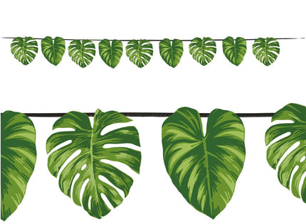 guirlande avec 15 grandes feuilles exotiques 3m