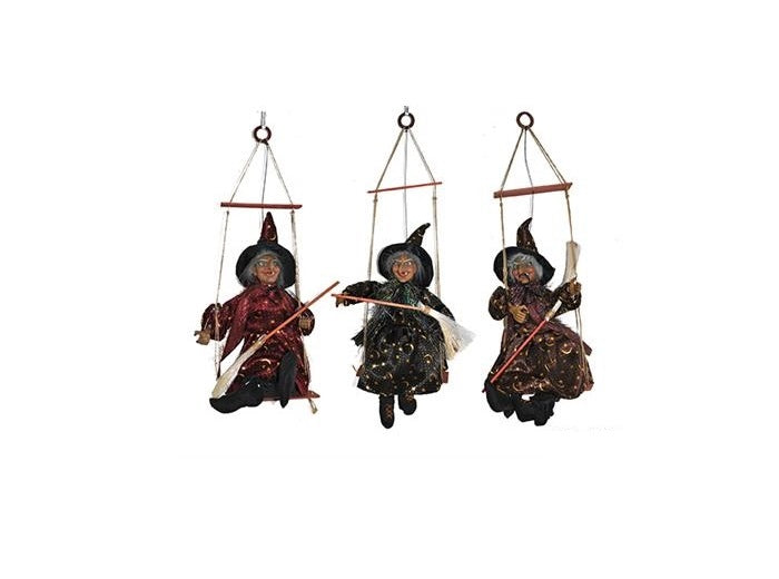 suspension sorcière lumineuse sonore et motorisée mix 40cm