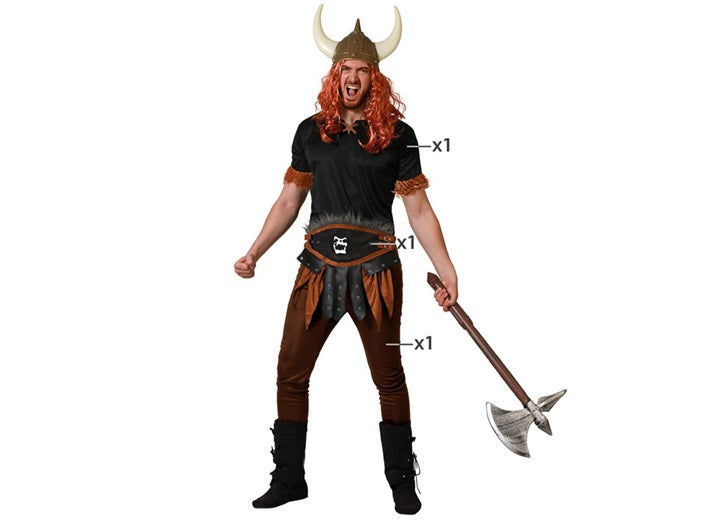 déguisement de viking gaulois 3pcs homme