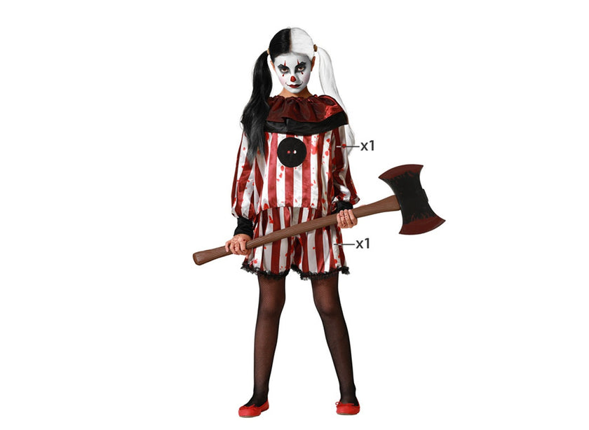 déguisement de clown démoniaque fille 2pcs t 10-12 ans