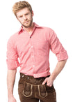 Chemise tyrolienne rouge homme