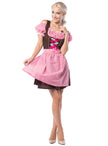 Robe bavaroise rose et marron femme
