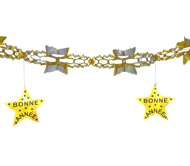 guirlande bonne année or 3m