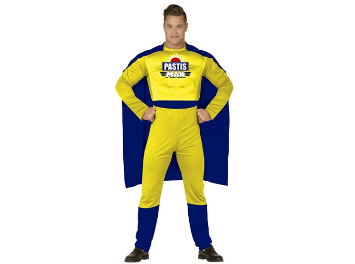 déguisement gag humour pastis man jaune 2pcs homme