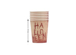 lot de 6 verres sanglants halloween en carton 9cm
