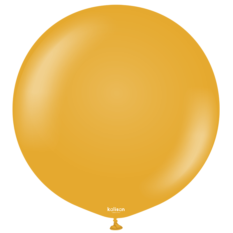 Ballons latex Kalisan Retro Mustard, moutarde