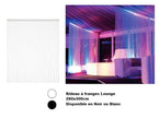 rideau de salon à franges lounge blanc 2.8x3m