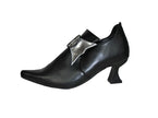 paire de chaussures à talon noir & argent pointure 40-41