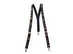 bretelles noir avec motifs vip or