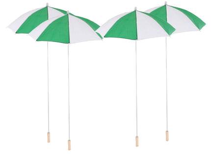 lot de 4 parapluies clown vert & blanc 1.05m