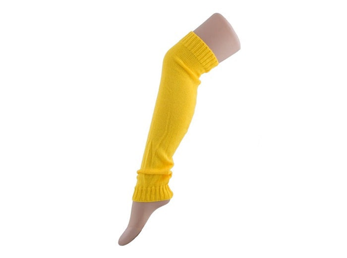 paire de jambière tricotée jaune adulte 60cm