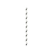 SET 10 PAILLES BLANCHES POIS NOIRS BABY PANDA