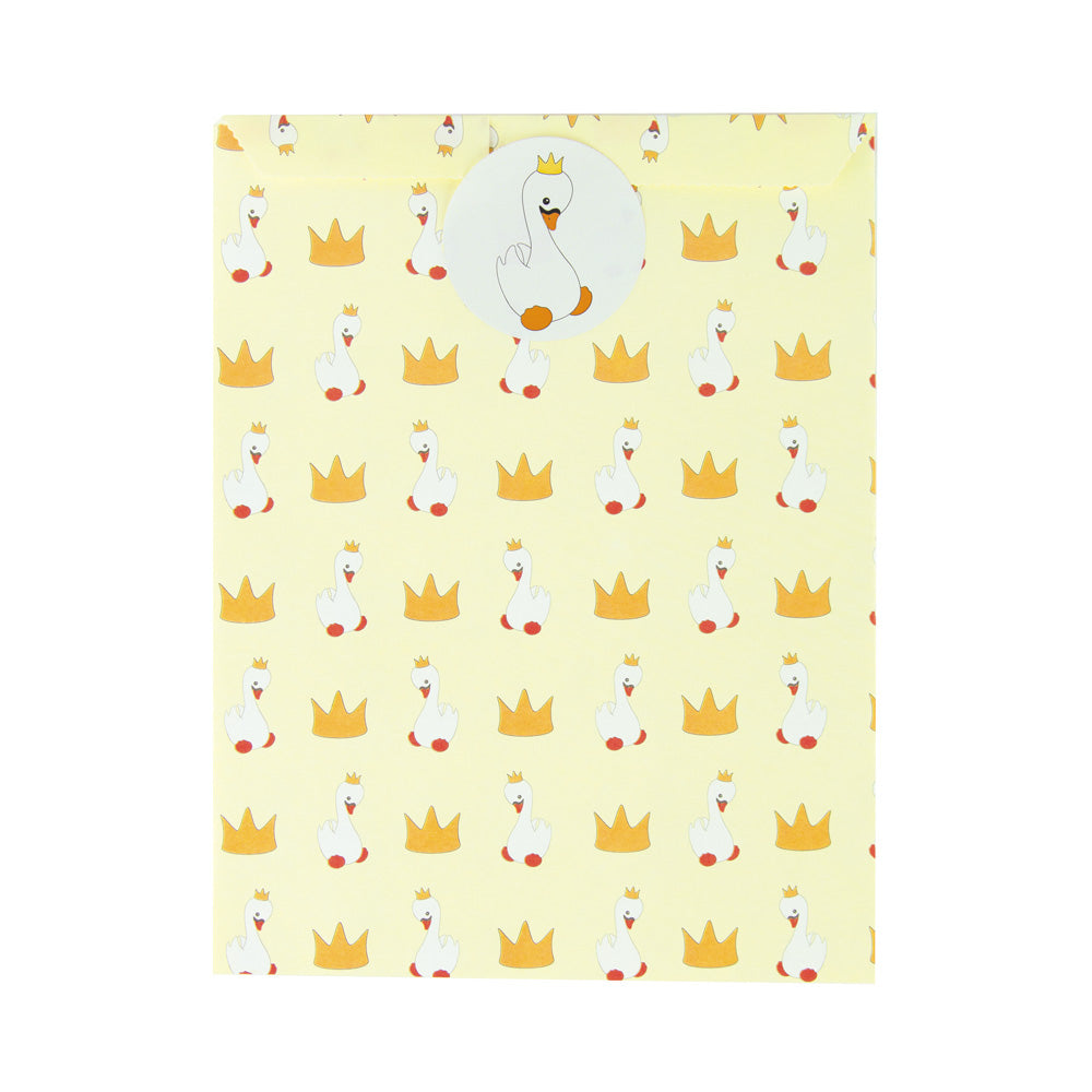 SET 8 INVITATIONS BABY SWAN