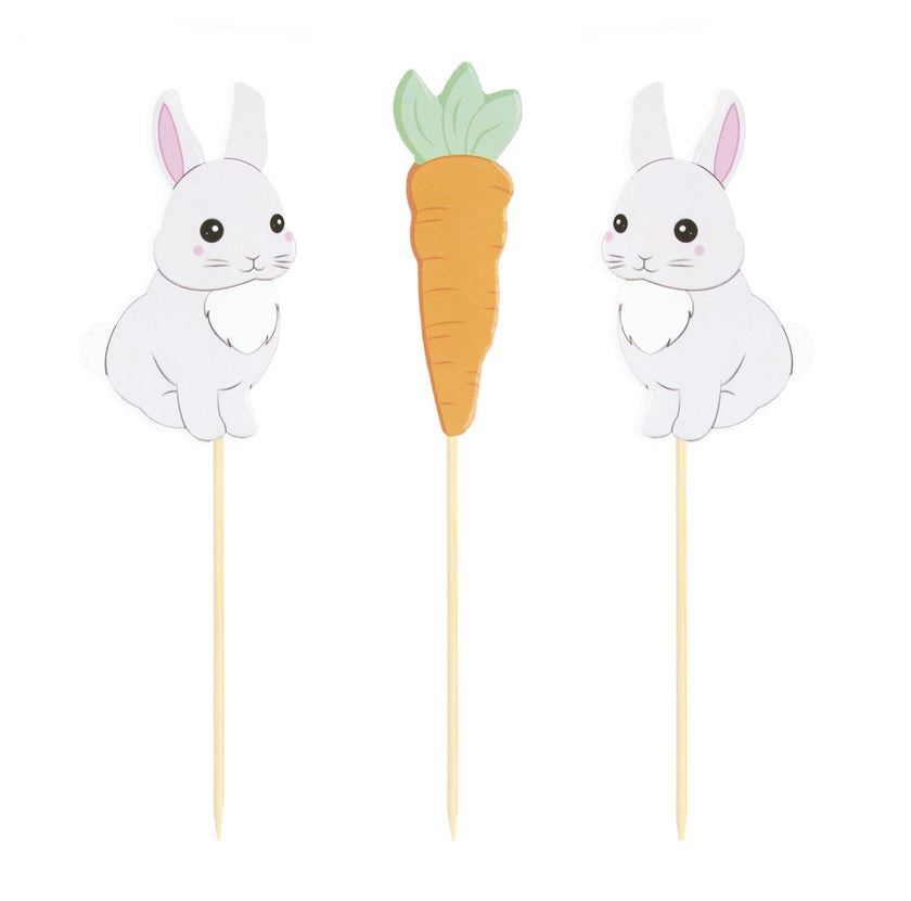 SET DE 3 CAKE TOPPERS LAPINOU
