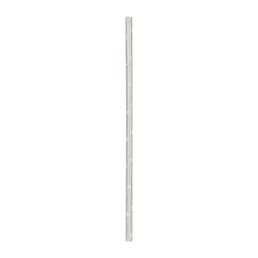 SET 10 PAILLES GRISES AVEC ETOILES BLANCHES LAPINOUS