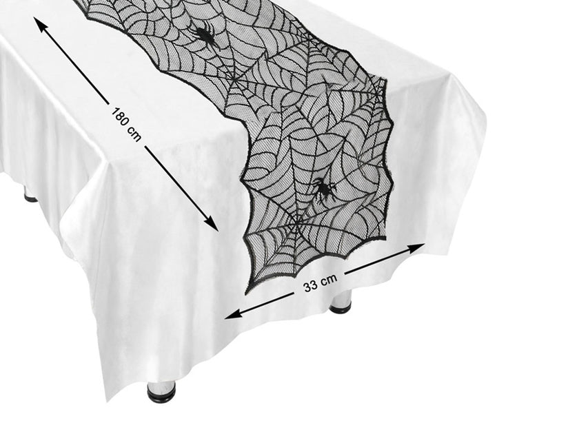 chemin de table dentelles toile d'araignée 180x46cm