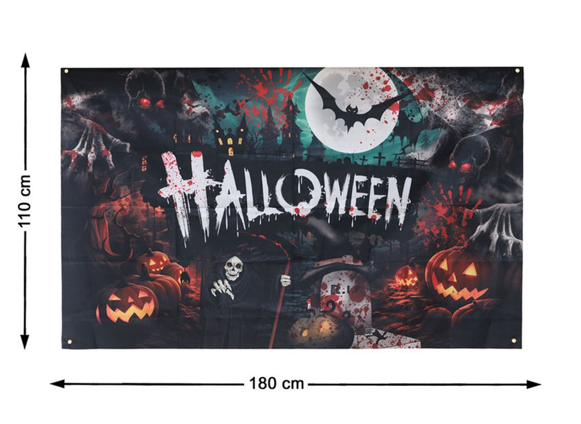 mur d'image photocall motif halloween 1.8x1.1m