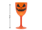 coupe sur pied halloween motif citrouille orange 19cm