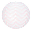 LANTERNE CHEVRONS ROSES 35CM