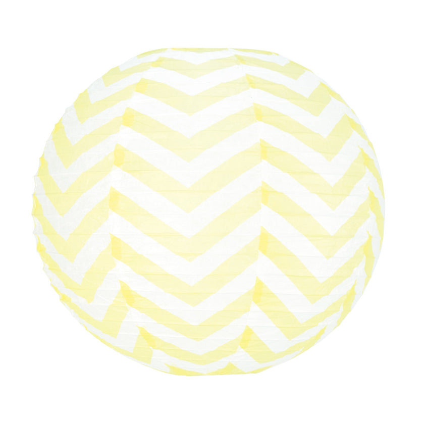 LANTERNE CHEVRONS JAUNE 35CM