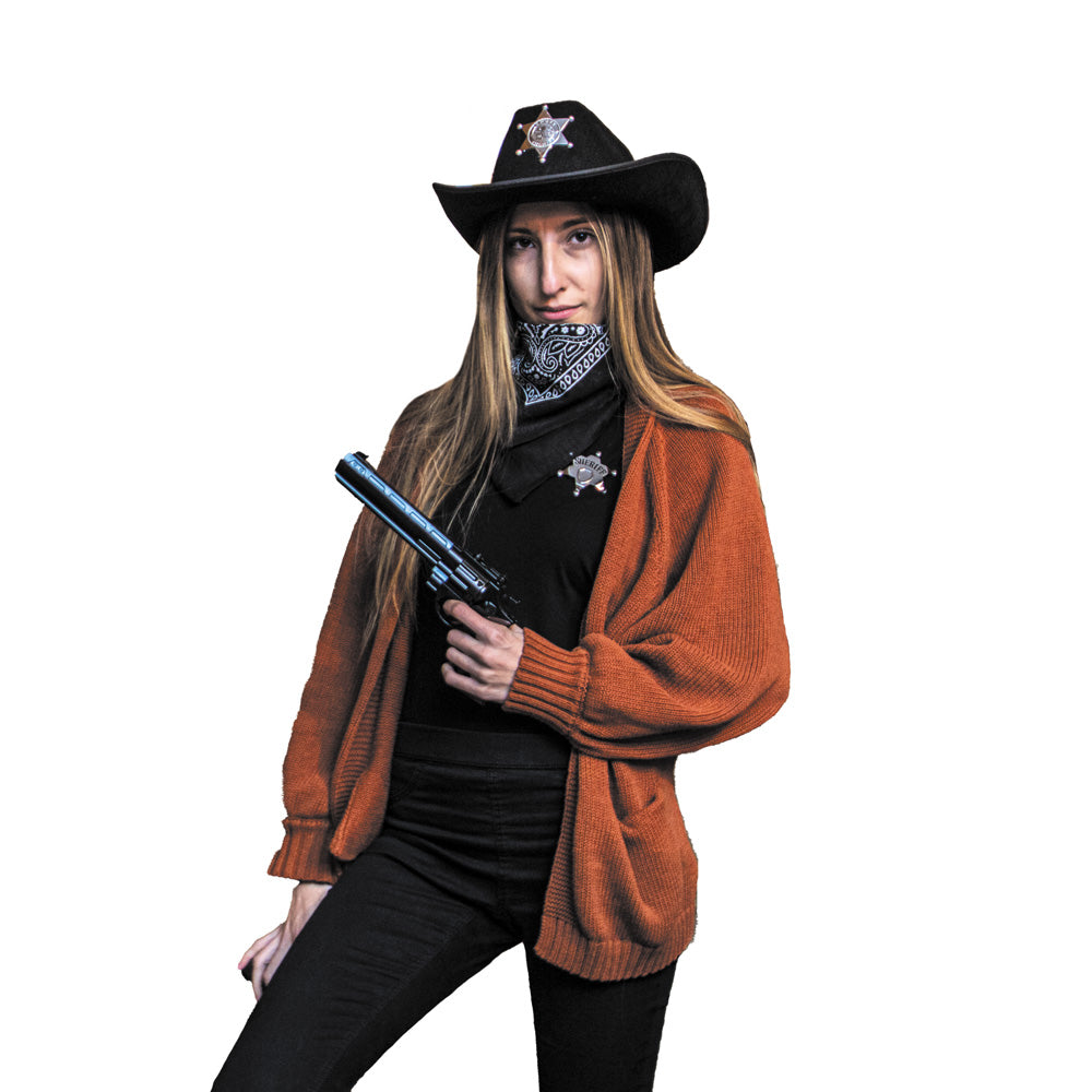CHAPEAU SHERIFF LUXE NOIR