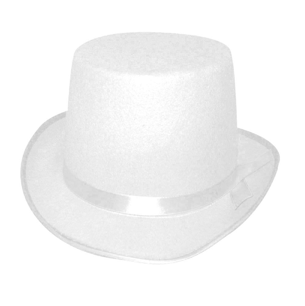 CHAPEAU GIBUS FEUTRE BLANC