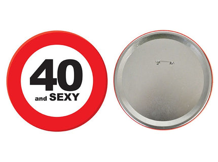 badge métallique géant 40 ans 15cm