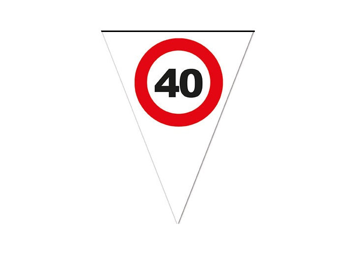 guirlande 10 fanions 40 ans 5m new