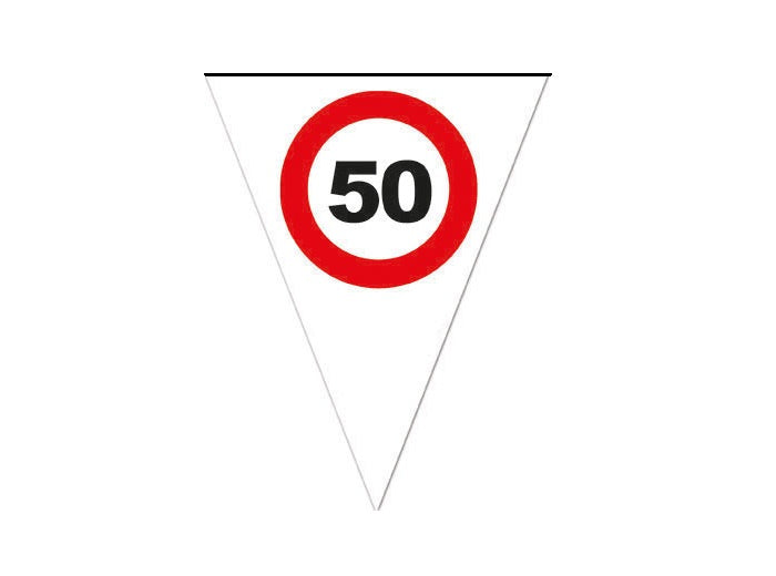 guirlande 10 fanions 50 ans 5m
