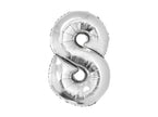 ballon chiffre 8 en aluminium argent 80cm