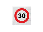 lot de 16 serviettes 30 ans en papier 33cm