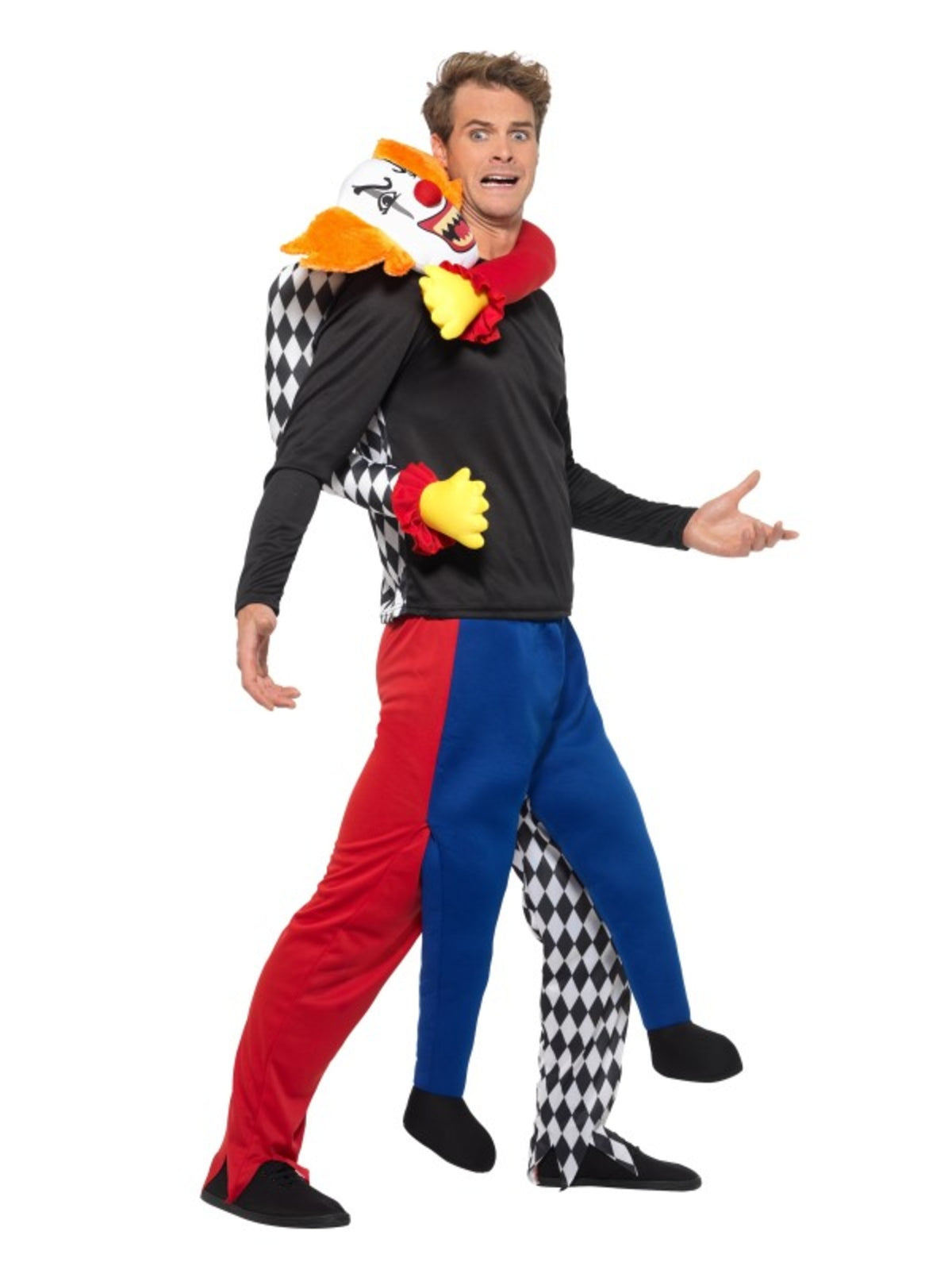 Déguisement de clown kidnappeur porte-moi adulte