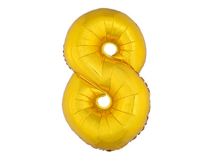 ballon chiffre 8 en aluminium or 1m