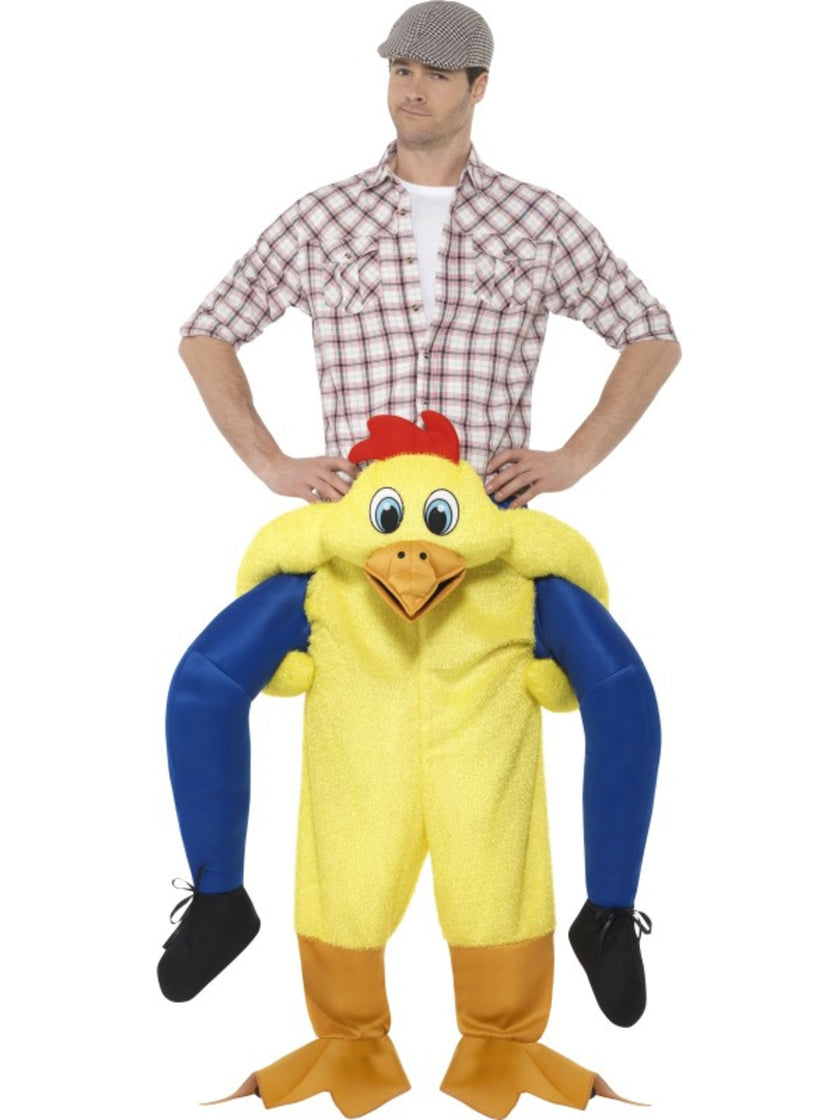 Déguisement poulet jaune porte-moi adulte