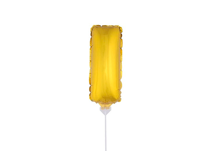 ballon lettre i en aluminium avec bâton 41cm or