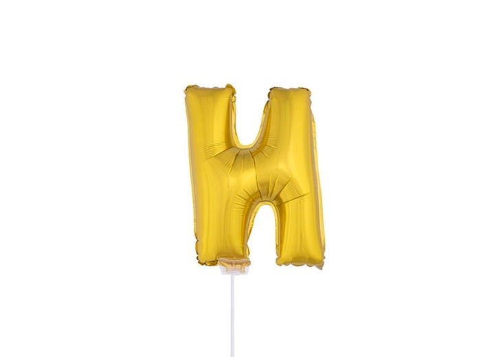 ballon lettre n en aluminium avec bâton 41cm or