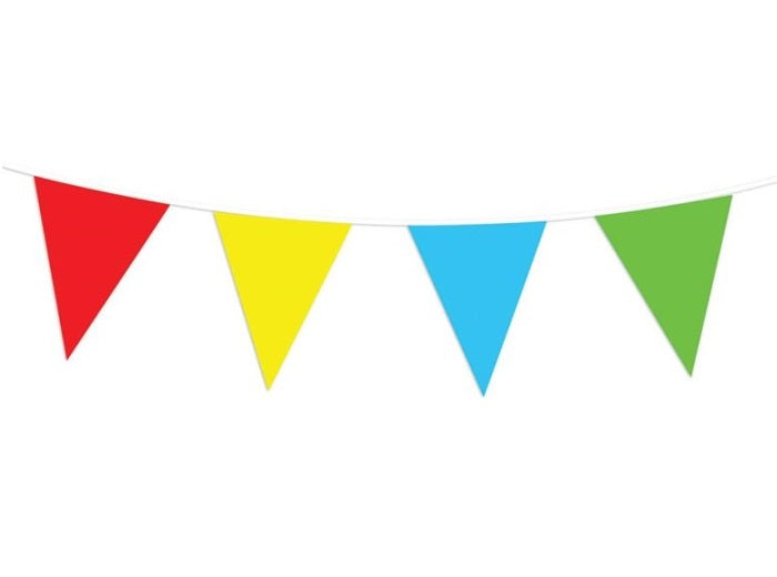 guirlande géante 48 fanions multicolores 30m