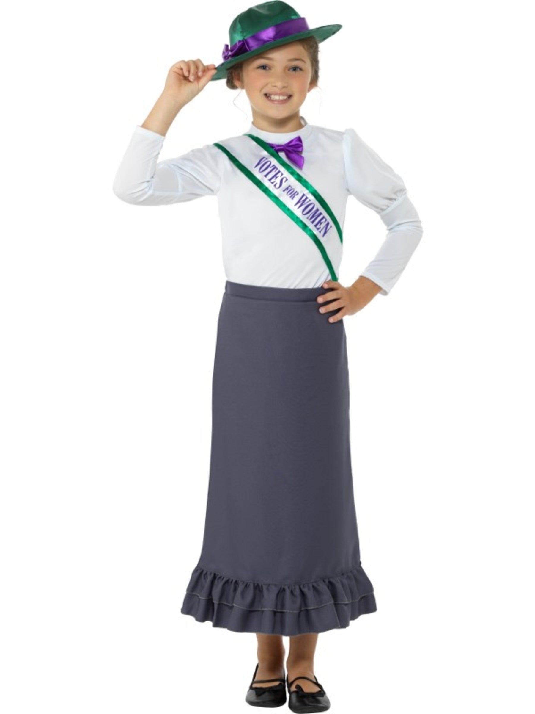 Déguisement Victorienne suffragiste fille