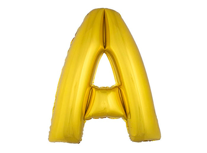 ballon lettre a en aluminium 1m or