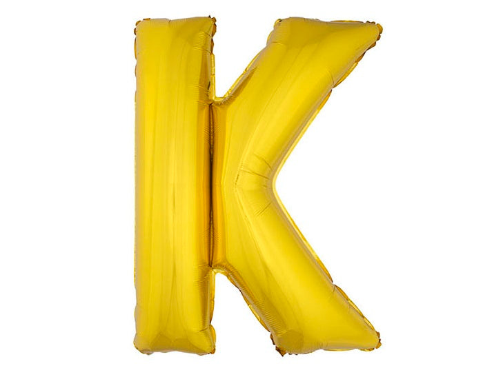 ballon lettre k en aluminium 1m or