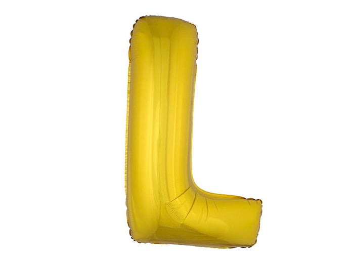 ballon lettre l en aluminium 1m or