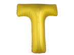 ballon lettre t en aluminium 1m or